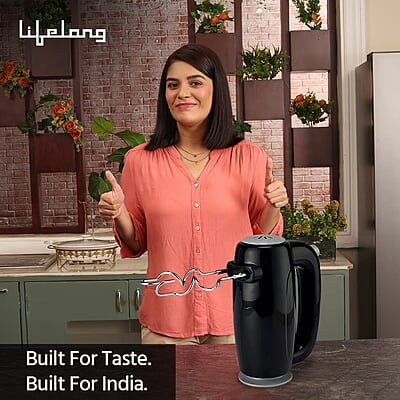 Lifelong LLHM01 150 W Regalia Hand Mixer For Mixing Cake Batters, Atta Lifelong LLHM01 150 W Regalia Hand Mixer For Mixing Cake Batters, Atta