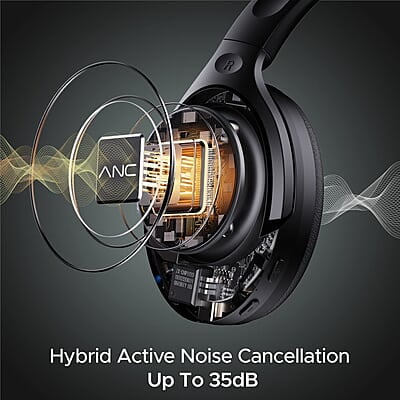 boAt Rockerz 551Anc Hybrid Active Noise Cancellation Over Ear Headphones with Up to 100H Playtime, ASAP Charge, Ambient Sound Mode &Dual Eq Modes, Enx Technology boAt Rockerz 551Anc Hybrid Active Noise Cancellation Over Ear Headphones with Up to 100H Playtime, ASAP Charge, Ambient Sound Mode &Dual Eq Modes, Enx Technology