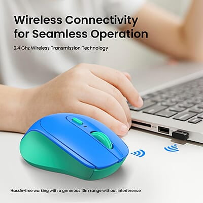 Portronics Toad 31 Wireless Mouse with 2.4 GHz Connectivity, USB Receiver, 10m Working Distance, Ergonomic Design, Auto Power Saving, Adjustable DPI for Laptop & PC