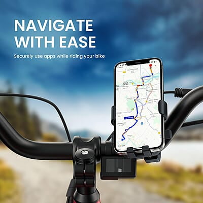 Portronics Mobike 4 Bike Phone Mount with 360° Rotational, Strong Hold for Bicycle, Motorcycle Compatible with 4.7 to 6.8 inch Portronics Mobike 4 Bike Phone Mount with 360° Rotational, Strong Hold for Bicycle, Motorcycle Compatible with 4.7 to 6.8 inch