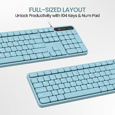 Portronics Ki-Pad 3 USB Wired Keyboard with Large Keycaps, Noise-Free Typing, Fn Multimedia Hotkeys, Full-Size Layout with Num Pad, Ergonomic Design, 1.5m USB Cable Portronics Ki-Pad 3 USB Wired Keyboard with Large Keycaps, Noise-Free Typing, Fn Multimedia Hotkeys, Full-Size Layout with Num Pad, Ergonomic Design, 1.5m USB Cable