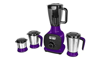 Faber 1000W Juicer Mixer Grinder with 3 Stainless Steel Jar+ 1 Fruit Filter FMG Candy Purple