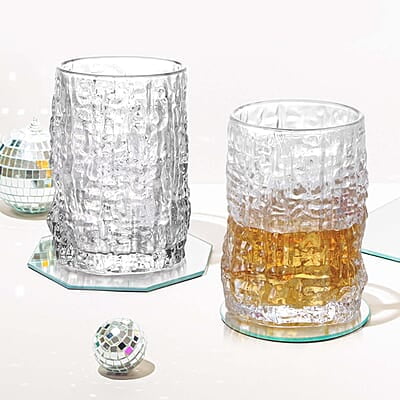 Treo by Milton Icy On The Rocks Glass Tumbler,6 Pc Set,270 ml Each,Transparent Treo by Milton Icy On The Rocks Glass Tumbler,6 Pc Set,270 ml Each,Transparent