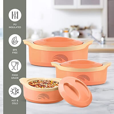 MILTON New Marvel Jr Inner Steel Casserole Gift Set of 3 MILTON New Marvel Jr Inner Steel Casserole Gift Set of 3