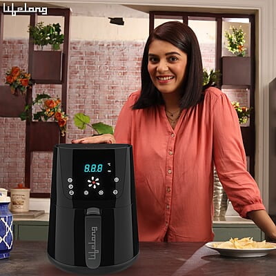 Lifelong LLHFD421 HealthyFry Pro 4.2L Digital Air Fryer with Curated 7-Preset Menu, Touch Control & Digital Display Lifelong LLHFD421 HealthyFry Pro 4.2L Digital Air Fryer with Curated 7-Preset Menu, Touch Control & Digital Display