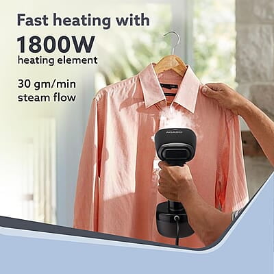 AGARO Icon Handheld Garment Steamer 1800W, 260 ML Water Tank AGARO Icon Handheld Garment Steamer 1800W, 260 ML Water Tank