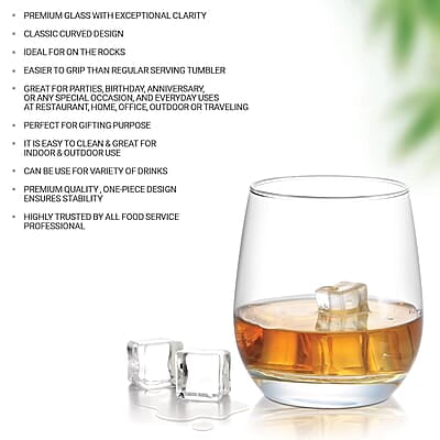 Treo by Milton Sphero On The Rocks Glass Tumbler,6 pc Set, 350 ml Each,Transparent Treo by Milton Sphero On The Rocks Glass Tumbler,6 pc Set, 350 ml Each,Transparent