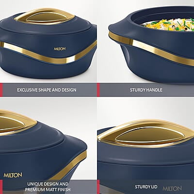 MILTON Pearl 1000 Inner Stainless Steel Casserole, 860 ml, Blue MILTON Pearl 1000 Inner Stainless Steel Casserole, 860 ml, Blue