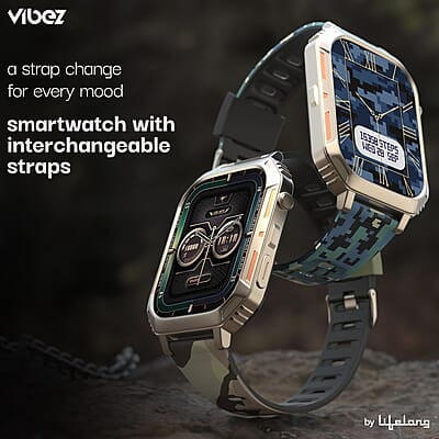 Vibez by Lifelong Trooper Smart Watch for Men 2.02” Always On Display AMOLED, 550 NITS, 60Hz Refresh Rate Vibez by Lifelong Trooper Smart Watch for Men 2.02” Always On Display AMOLED, 550 NITS, 60Hz Refresh Rate