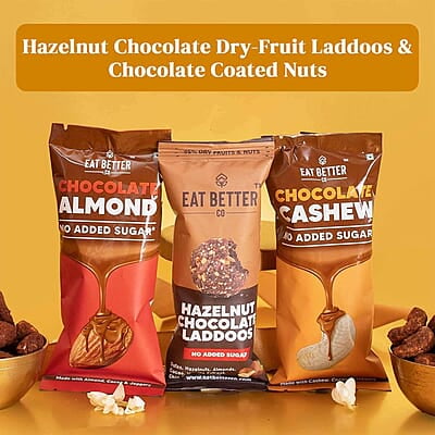 EAT BETTER CO Yaadon Ka Dabba 10-Item Rakhi Gift Hamper Evil Eye Rakhi, Chocolate Coated Almonds, Hazelnut Dry-Fruit Laddoos, Uno & More |for Brother Rakhi Gift Combo Set
