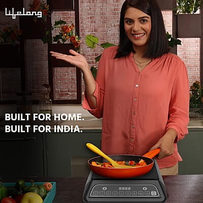 Lifelong 2000 Watt Radiant Induction Cooktop For Home With 7 Preset Indian Menu Option