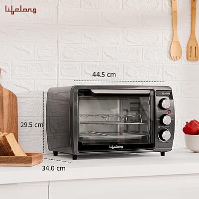 Lifelong OTG 25 Litre for Kitchen with Barbeque Tray - 1450W Oven Toaster Griller Machine Electric