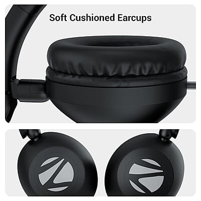 Zebronics BOOM Wired Headphone, Over Ear, in-Line MIC, Foldable, 1.5 meter Cable, for 3.5mm (Mobile | Tablet | Laptop | MAC), Soft Cushion, 40mm Drivers Zebronics BOOM Wired Headphone, Over Ear, in-Line MIC, Foldable, 1.5 meter Cable, for 3.5mm (Mobile | Tablet | Laptop | MAC), Soft Cushion, 40mm Drivers