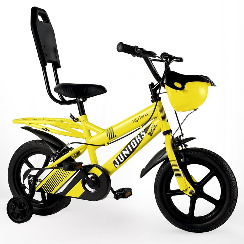 Lifelong Juniors Ride Cycle 14T with Training Wheel, Mudguard for Boys and Girls Lifelong Juniors Ride Cycle 14T with Training Wheel, Mudguard for Boys and Girls