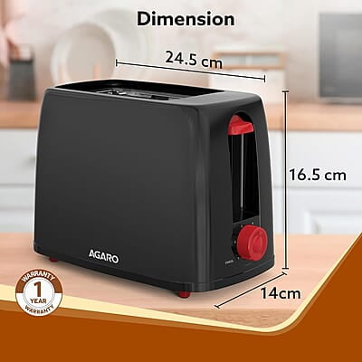 AGARO Olympia 750-Watt 2-Slice Pop-Up Toaster with 7 Toasting Settings AGARO Olympia 750-Watt 2-Slice Pop-Up Toaster with 7 Toasting Settings