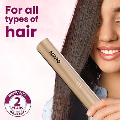AGARO Hair Straightener, Ceramic Coated Floating Plates, Adjustable Temperature AGARO Hair Straightener, Ceramic Coated Floating Plates, Adjustable Temperature