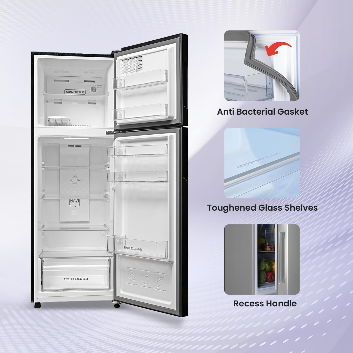 Haier 240 L, 3 Star, 5 In 1 Convertible, Twin Inverter Technology Haier 240 L, 3 Star, 5 In 1 Convertible, Twin Inverter Technology