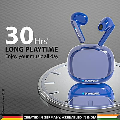 Blaupunkt Btw100 Khrome Bassbuds Truly Wireless Bluetooth Earbuds I Hd Sound I Gaming Mode I Low Latency I 30H PlaytimeITurbovolt Charging I Bt Version 5.3 I Intuitive Touch Controls Blaupunkt Btw100 Khrome Bassbuds Truly Wireless Bluetooth Earbuds I Hd Sound I Gaming Mode I Low Latency I 30H PlaytimeITurbovolt Charging I Bt Version 5.3 I Intuitive Touch Controls