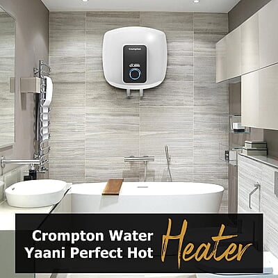 Crompton Solarium Qube 15-L 5 Star Rated Storage Water Heater (Geyser) with Free Installation and Connection Pipes Crompton Solarium Qube 15-L 5 Star Rated Storage Water Heater (Geyser) with Free Installation and Connection Pipes