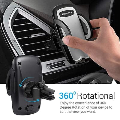 Portronics CLAMP X Car-Vent Mobile Holder 360 Degree Rotational, Strong Lock Mechanism Portronics CLAMP X Car-Vent Mobile Holder 360 Degree Rotational, Strong Lock Mechanism