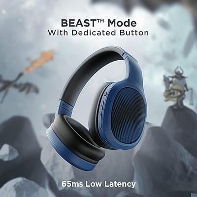 boAt Rockerz 460 Wireless Over Ear Headphones w/Up to 30hrs Playtime, 40mm Drivers, BEAST™ Mode, ENx™, Dual Pairing, BT v5.2, Instant Voice Assistant, Adaptive Fit boAt Rockerz 460 Wireless Over Ear Headphones w/Up to 30hrs Playtime, 40mm Drivers, BEAST™ Mode, ENx™, Dual Pairing, BT v5.2, Instant Voice Assistant, Adaptive Fit