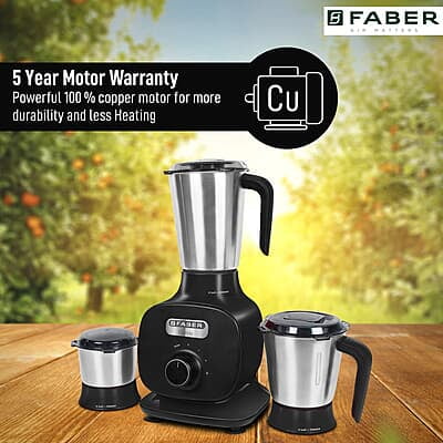 Faber FMG Candy 1000 3J 1000W Mixer Grinder with 3 Jars Faber FMG Candy 1000 3J 1000W Mixer Grinder with 3 Jars