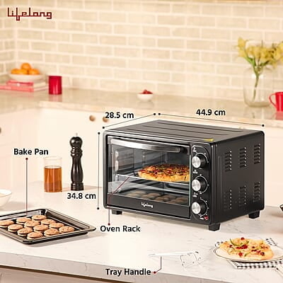 Lifelong OTG 23 Litre - Electric Oven Toaster Griller for Kitchen- 1380W, 3 Heating Mode, Temp & Time Control Lifelong OTG 23 Litre - Electric Oven Toaster Griller for Kitchen- 1380W, 3 Heating Mode, Temp & Time Control