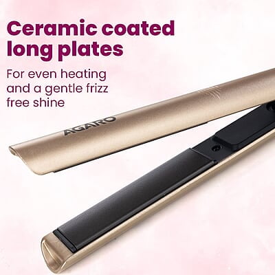 AGARO Hair Straightener, Ceramic Coated Floating Plates, Adjustable Temperature AGARO Hair Straightener, Ceramic Coated Floating Plates, Adjustable Temperature