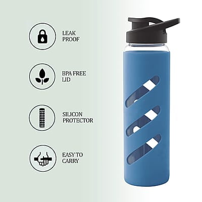 Treo By Milton CGWFBOT034ORNG0024 Glass Bottle, 725 ml Treo By Milton CGWFBOT034ORNG0024 Glass Bottle, 725 ml