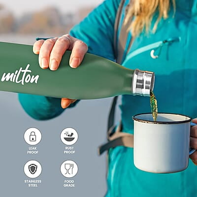 MILTON Shine 800 Stainless Steel Water Bottle, 700 ml Single walled Leak Proof MILTON Shine 800 Stainless Steel Water Bottle, 700 ml Single walled Leak Proof