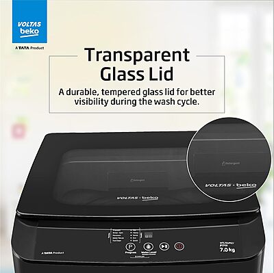 Voltas Beko, A TATA Product 7 kg 5 Star Eco Wash/Monsoon Dry Fully-Automatic Top-Load Washing Machine Voltas Beko, A TATA Product 7 kg 5 Star Eco Wash/Monsoon Dry Fully-Automatic Top-Load Washing Machine