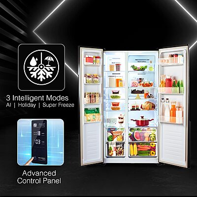 Godrej 564 L Multi Air Flow System, With Advanced Controls Frost Free Side-By-Side Refrigerator Godrej 564 L Multi Air Flow System, With Advanced Controls Frost Free Side-By-Side Refrigerator