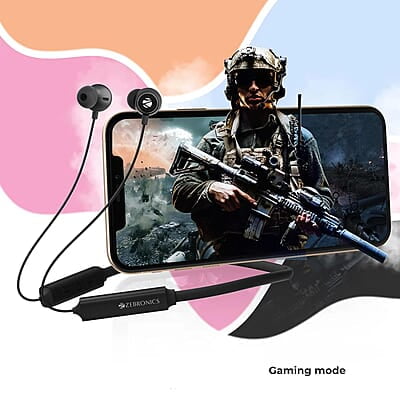 ZEBRONICS Zeb-Yoga 10 Wireless BT Earphone with Neckband Volume/Media Control Call Function Black ZEBRONICS Zeb-Yoga 10 Wireless BT Earphone with Neckband Volume/Media Control Call Function Black