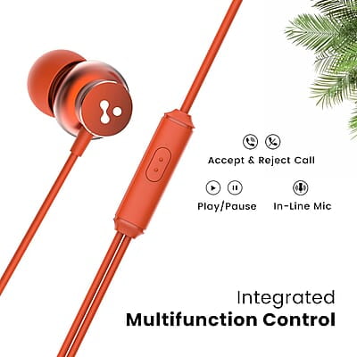 Ambrane Stringz 38 Wired Earphones with Mic, Powerful HD Sound with High Bass, Tangle Free Cable, Comfort in-Ear Fit, 3.5mm Ambrane Stringz 38 Wired Earphones with Mic, Powerful HD Sound with High Bass, Tangle Free Cable, Comfort in-Ear Fit, 3.5mm