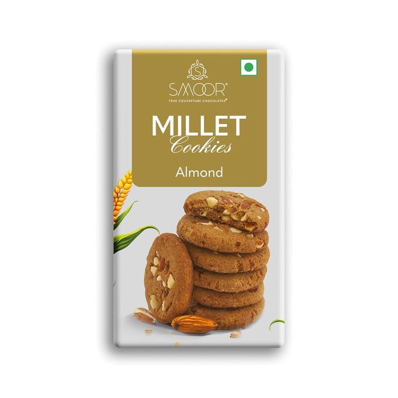 SMOOR Premium Almond Millet Cookies Crunchy & Sweet Gourmet Cookie Biscuits 150g SMOOR Premium Almond Millet Cookies Crunchy & Sweet Gourmet Cookie Biscuits 150g