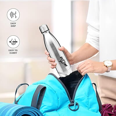 MILTON Shine 800 Stainless Steel Water Bottle, 700 ml Single walled Leak Proof MILTON Shine 800 Stainless Steel Water Bottle, 700 ml Single walled Leak Proof