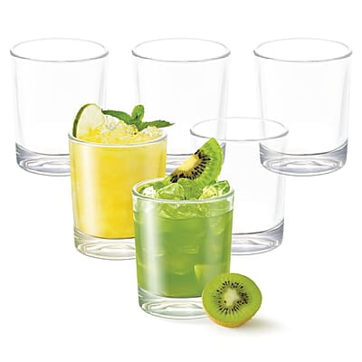 Treo by Milton Embassy Cool Glass Tumbler, Set of 6, 190 ml Each, Transparent |Serve Juices | Cold Drinks | Water | Cocktails | Mixed Drinks