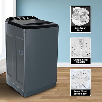 Godrej 8 Kg 5 Star Zero Pressure Technology With Steel Drum Fully-Automatic Top Load Washing Machine Godrej 8 Kg 5 Star Zero Pressure Technology With Steel Drum Fully-Automatic Top Load Washing Machine