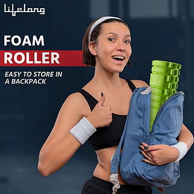 Lifelong Foam Roller for Exercise Gym- Deep Tissue Body Massage Roller for Back Pain, Neck & Knee Pain Relief Lifelong Foam Roller for Exercise Gym- Deep Tissue Body Massage Roller for Back Pain, Neck & Knee Pain Relief