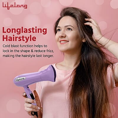 Lifelong Hair Dryer Hair Dryer For Women & Men, 2100 Watts 2 Speed and 2 Temprature Setting Lifelong Hair Dryer Hair Dryer For Women & Men, 2100 Watts 2 Speed and 2 Temprature Setting