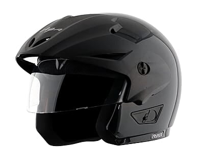 Vega Cruiser ISI Certified Matt Finish Lightweight & Compact with Peak Open Face Helmet for Men and Women with Clear Visor Vega Cruiser ISI Certified Matt Finish Lightweight & Compact with Peak Open Face Helmet for Men and Women with Clear Visor