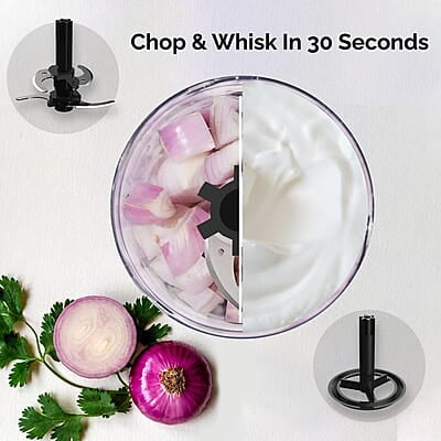 Crompton ChopMaxx Electric Vegetable Chopper 300 Watts Motors Twin S-Shaped Ninja food grade blades Crompton ChopMaxx Electric Vegetable Chopper 300 Watts Motors Twin S-Shaped Ninja food grade blades