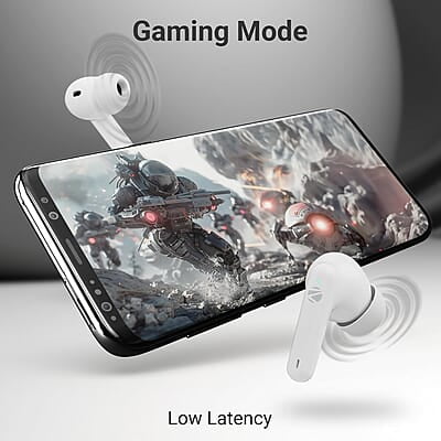 ZEBRONICS Beetles in-Ear Wireless Earbuds, Bluetooth v5.4, 22* Hours Backup, Environmental Noise Cancellation, Gaming Mode, Touch Control, Voice Assistant Support ZEBRONICS Beetles in-Ear Wireless Earbuds, Bluetooth v5.4, 22* Hours Backup, Environmental Noise Cancellation, Gaming Mode, Touch Control, Voice Assistant Support