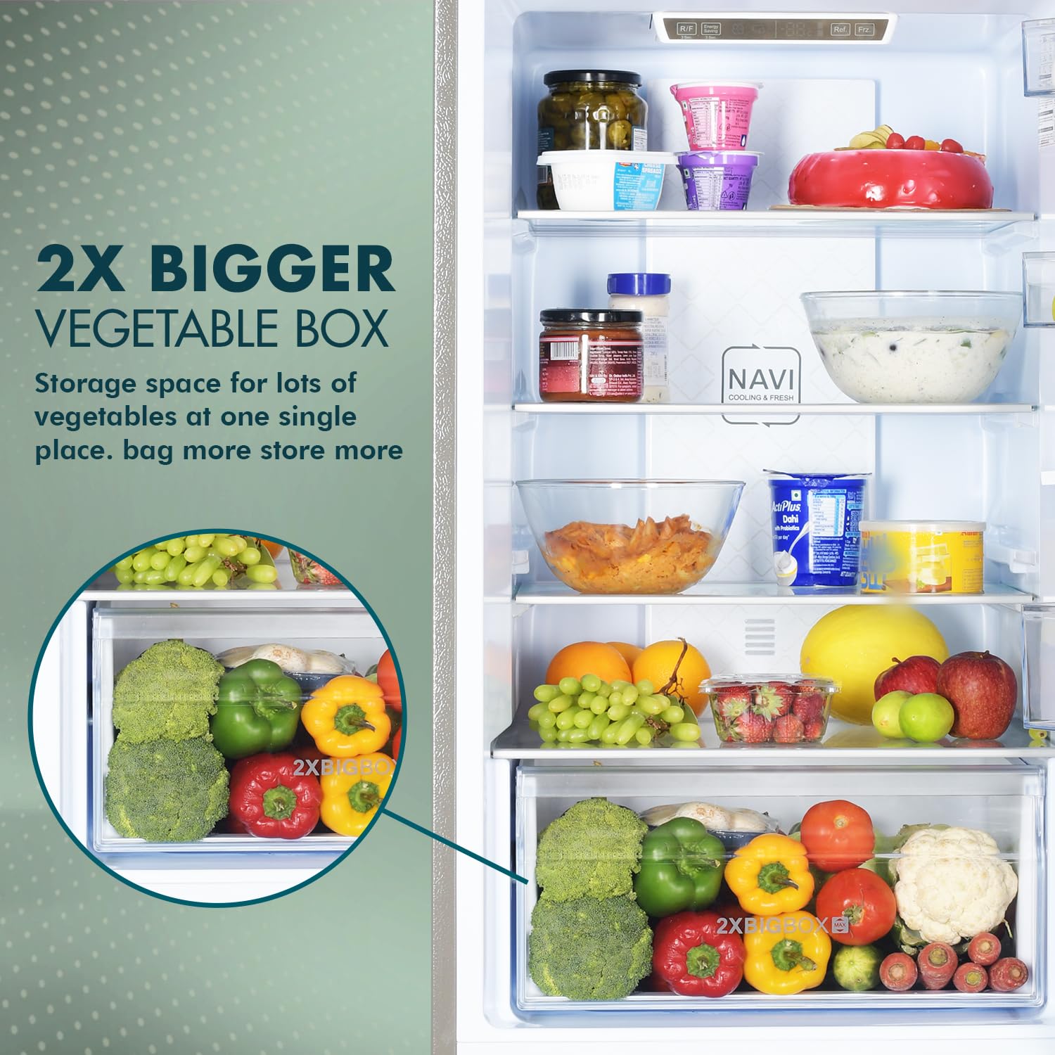 Haier 237 L, 2 Star, 8 In 1 Convertible, Frost Free Double Door Bottom Mount Refrigerator