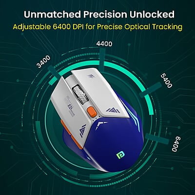 Portronics Vader Wired Gaming Mouse with 6 Buttons, Thumb Support, Adjustable DPI (6400 Max), RGB Light Effects, Ergonomic Design, 1.5 m Long USB Cable for Laptop & PC Portronics Vader Wired Gaming Mouse with 6 Buttons, Thumb Support, Adjustable DPI (6400 Max), RGB Light Effects, Ergonomic Design, 1.5 m Long USB Cable for Laptop & PC