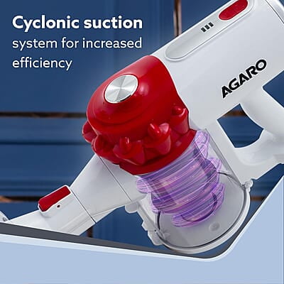 AGARO Regency Cordless Stick Vacuum Cleaner, Dry Vacuuming, 2 Suction Modes, 7 kPa Suction Power AGARO Regency Cordless Stick Vacuum Cleaner, Dry Vacuuming, 2 Suction Modes, 7 kPa Suction Power