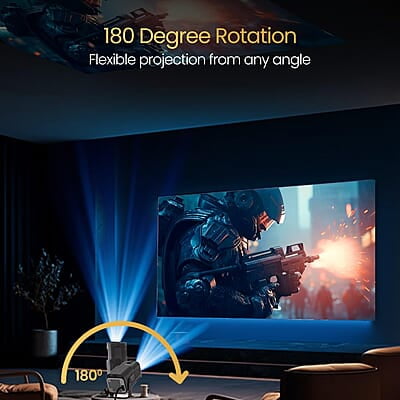 Portronics Beem 470 Smart LED Projector with 1080p Full HD 4500 Lumens 5 Watt Speaker