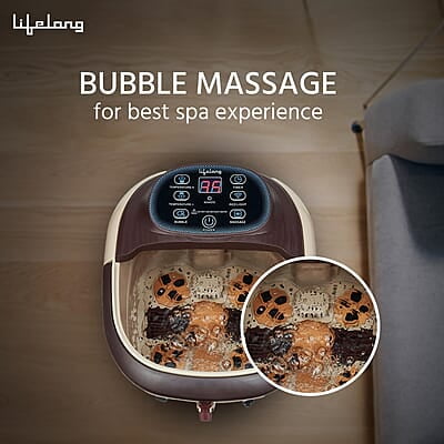 Lifelong LLM279 Corded Electric Foot Spa and Massager with 4 Automatic Rollers & 4 Manual Rollers, Digital Panel Lifelong LLM279 Corded Electric Foot Spa and Massager with 4 Automatic Rollers & 4 Manual Rollers, Digital Panel