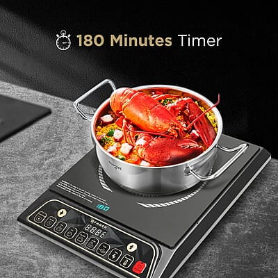 Faber Zion 1600W Induction Stove 5 Auto-Cook Functions, Auto Pan Detection, Preset Timer, Overheat Protection Faber Zion 1600W Induction Stove 5 Auto-Cook Functions, Auto Pan Detection, Preset Timer, Overheat Protection