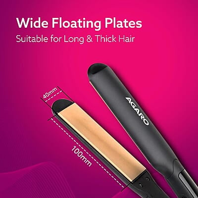 AGARO Elite Hair Straightner, For Women, Black